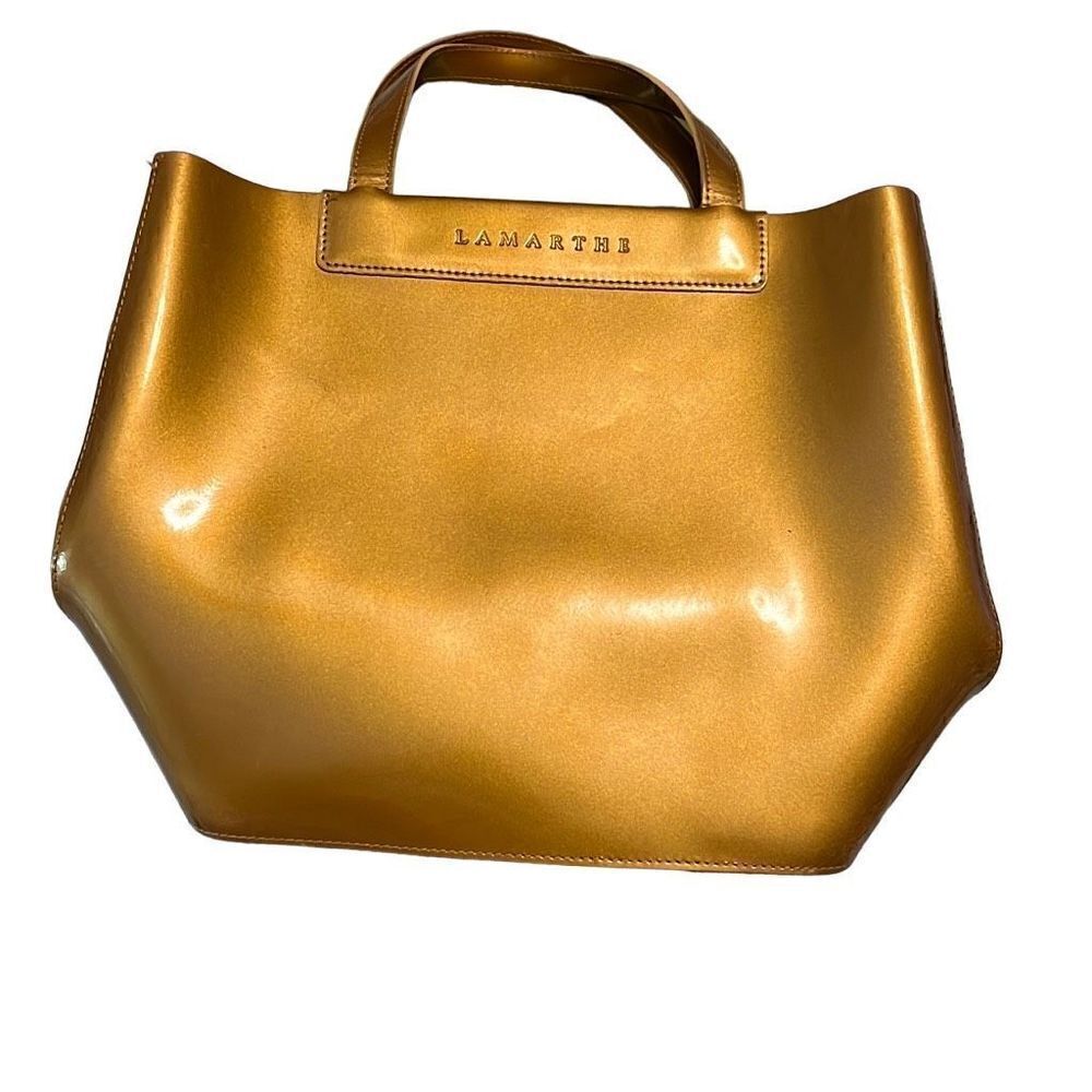 Lamarthe patent gold, small tote